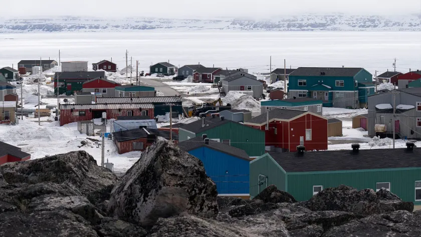 Photo d'un village au Nord du Canada